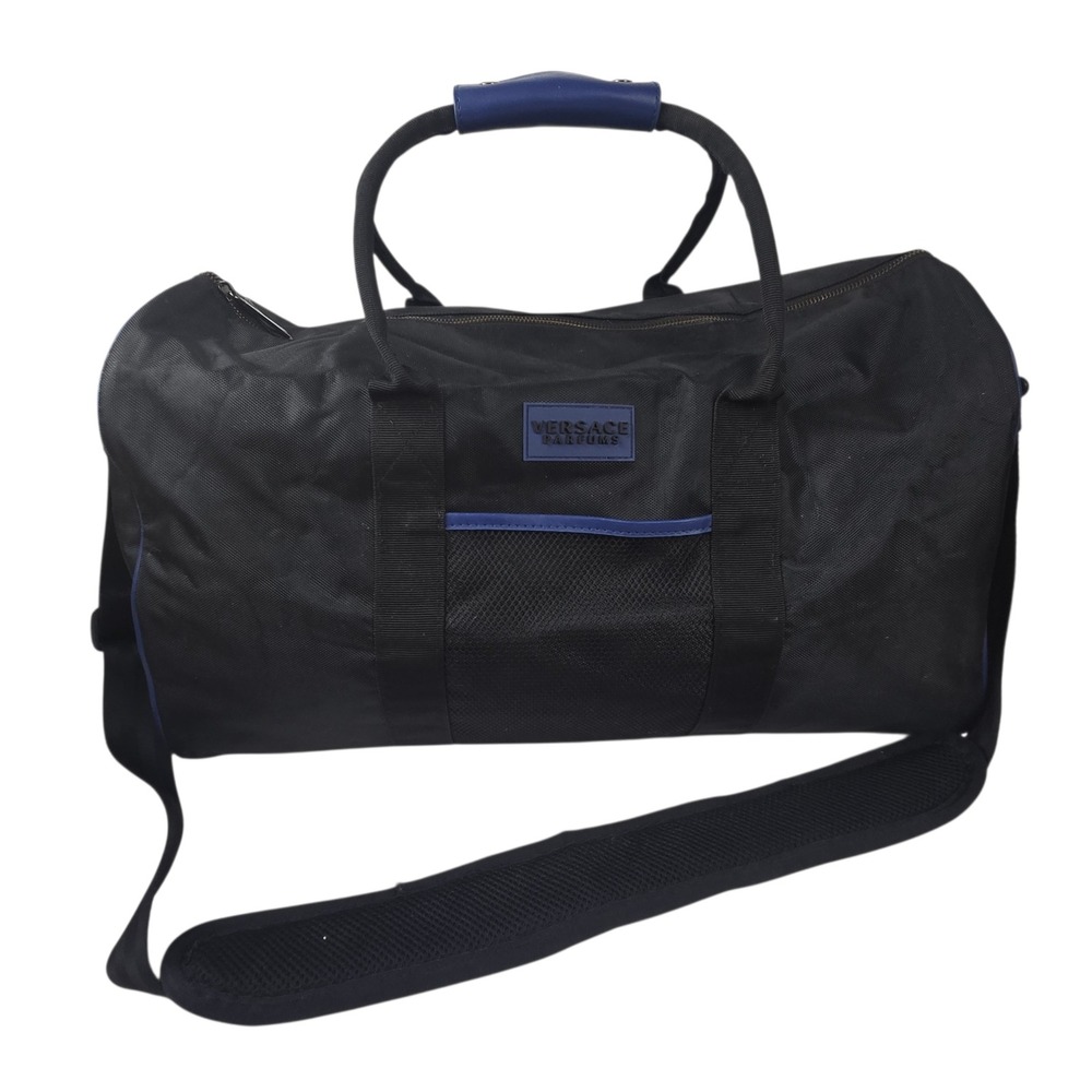 Versace Parfums GWP Black Nylon‎ Weekend Duffle Bag w Shoulder Strap